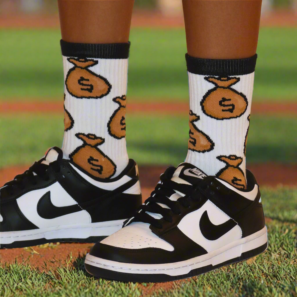 Money Bags Youth Athletic Socks
