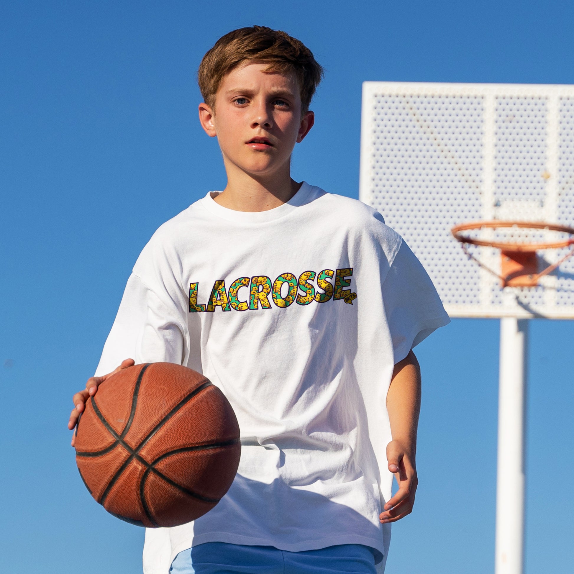 bkts sports crispy tee shirt lacrosse white