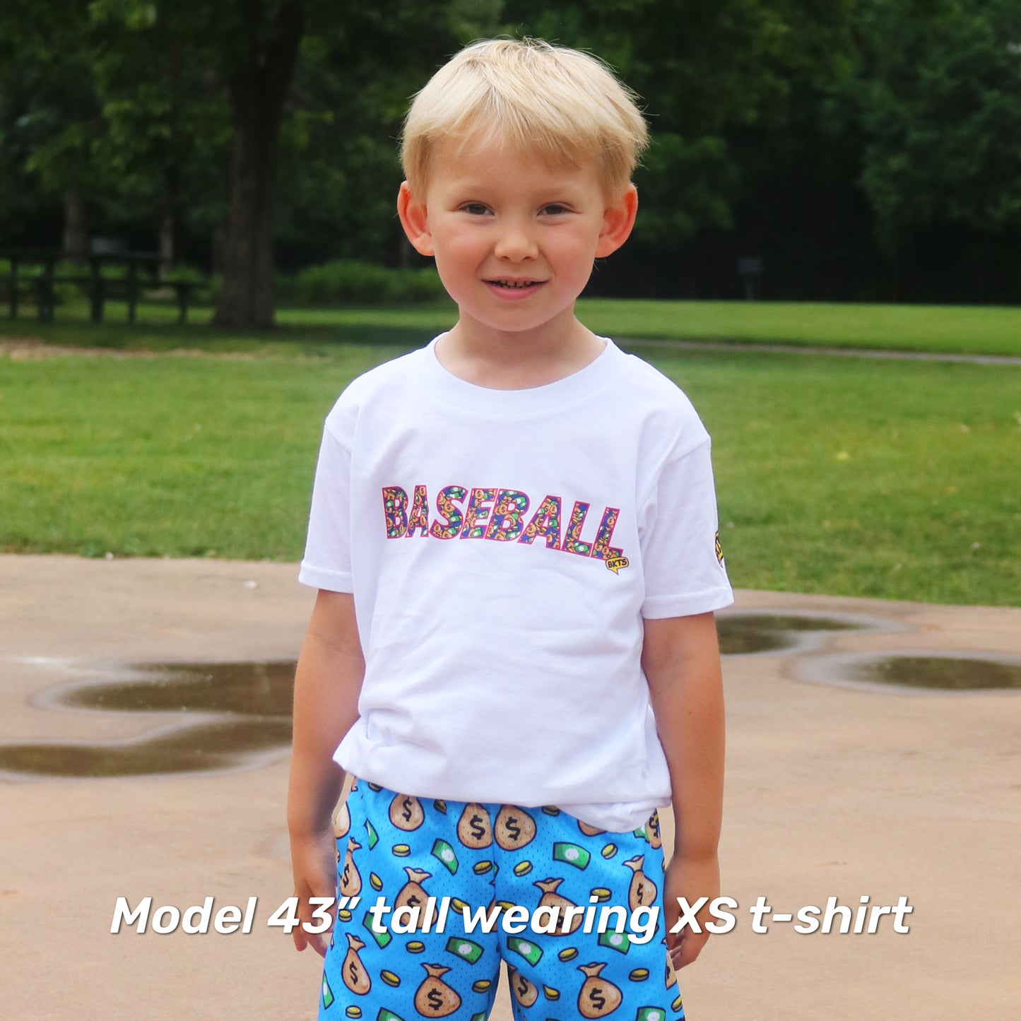 Money Bags Baseball Youth Graphic T-Shirt
